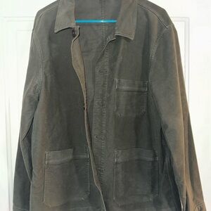 Peter Millar Olive Green Moleskin Chore Cotton Jacket